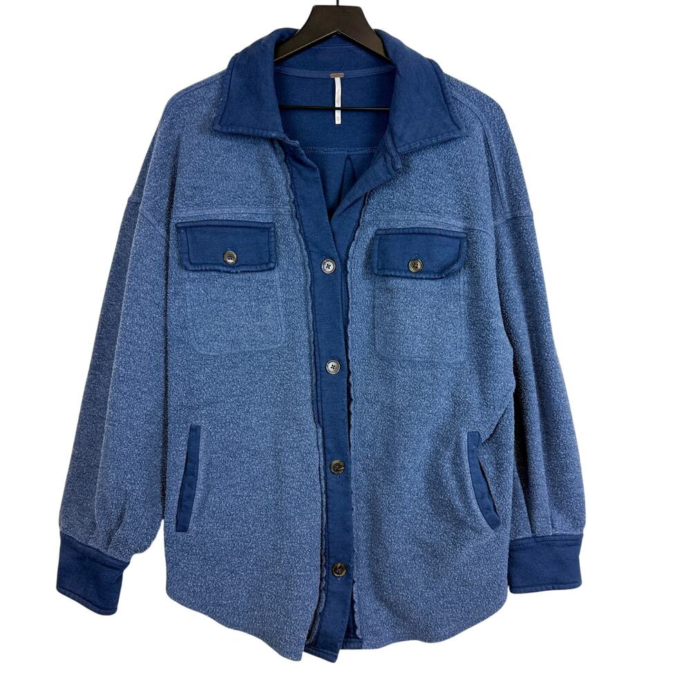 Free People Womens Ruby Shacket Jacket Oversized … - image 1